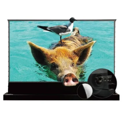 Vividstorm S PRO P Electric Tension Floor Screen with Ultra short Throw Ambient Light Rejecting (For UST Laser Projector) (Sound Perforated Acoustic Transparent)