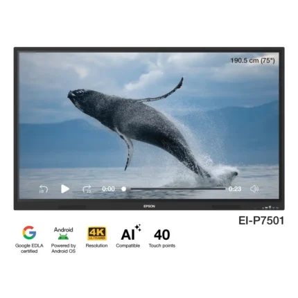 Epson EI-P7501 PowerBoardPRO 190.5cm 75 inch 4K Interactive Flat Panel Display Epson IFP Pune Buy Epson Interactive Flat Panel Display Cheap Price